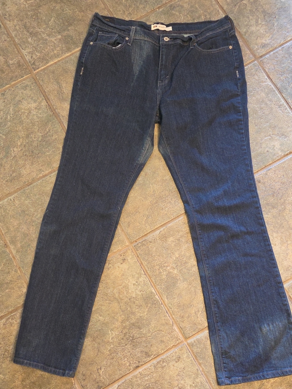 Levi's Women's Dark Blue Straight Leg Jeans 16Long 33x34